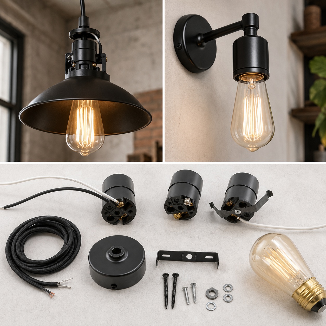 CAD drawing and dimensions for JY-2604 bakelite lampholder